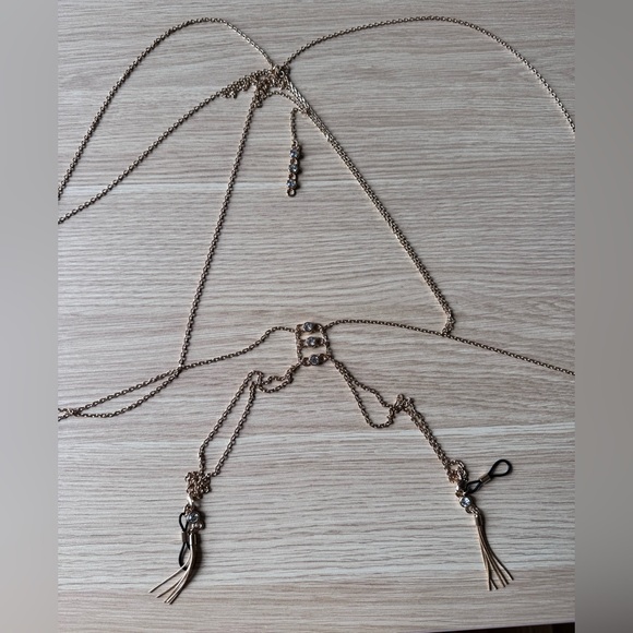 Honey Birdette - Makara Black Bra and Gold Chains - 32D - Picture 11 of 11